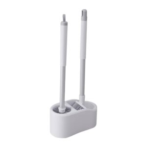 Set Escobilla Cepillos Inodoro Baño 2 en 1 Gris