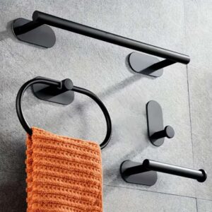 Set Accesorios Baño Ac Inoxidable Negro Mate