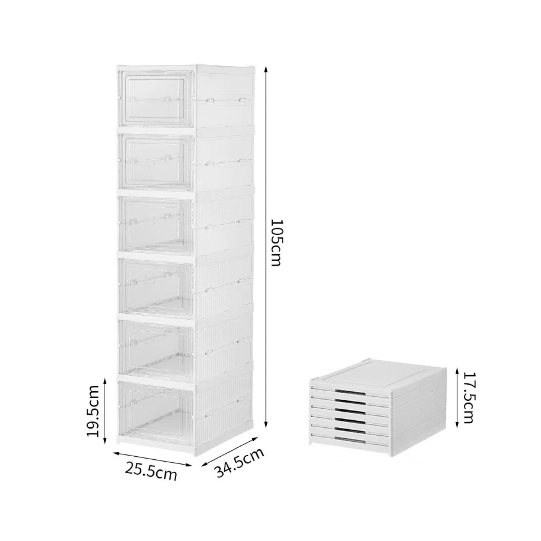 Organizador Zapatera 6 Cajas Plegable Resistente - Imagen 2